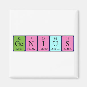 Genius periodiek table name magnet