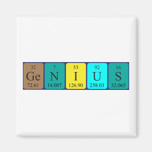 Genius periodiek table name magnet