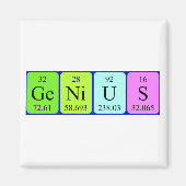 Genius periodiek table name magnet (Voorkant)