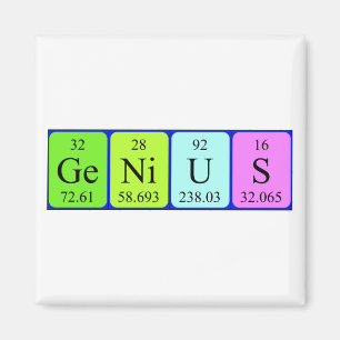 Genius periodiek table name magnet