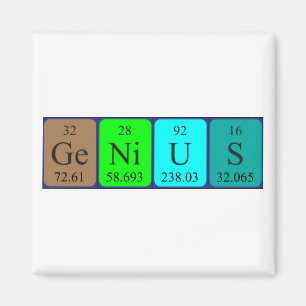 Genius periodiek table name magnet