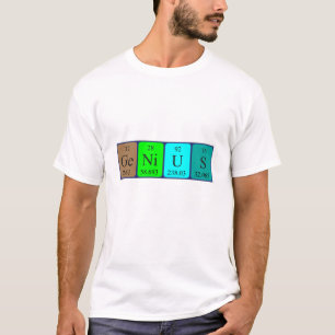 Genius periodiek table name shirt