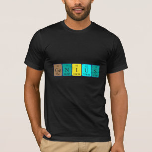 Genius periodiek table name shirt