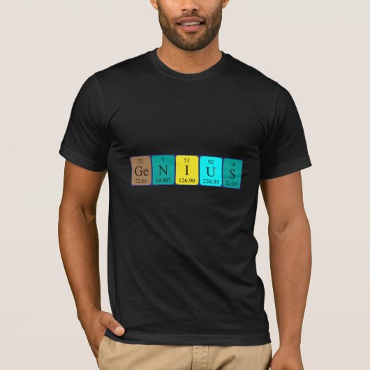 Genius periodiek table name shirt (Voorkant)