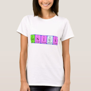 Genius periodiek table name shirt