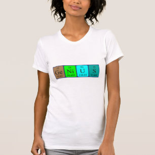 Genius periodiek table name shirt