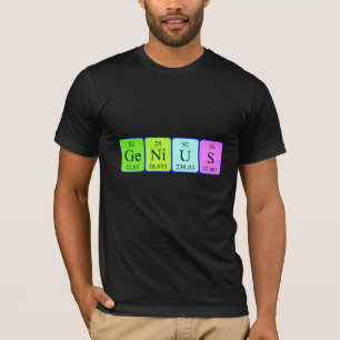 Genius periodiek table name shirt