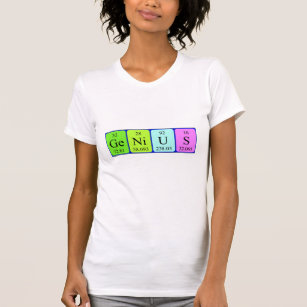 Genius periodiek table name shirt
