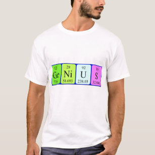 Genius periodiek table name shirt