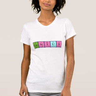 Genius periodiek table name shirt