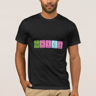 Genius periodiek table name shirt