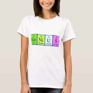 Genius periodiek table name shirt