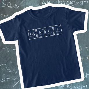 Genius periodieke elementen scheikundige naam t-shirt