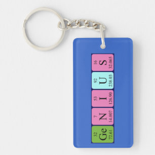 Genius periodieke lijst - naamsleutelwoord sleutelhanger
