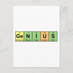 Genius - Periodieke Lijst van Elementen Producten Briefkaart