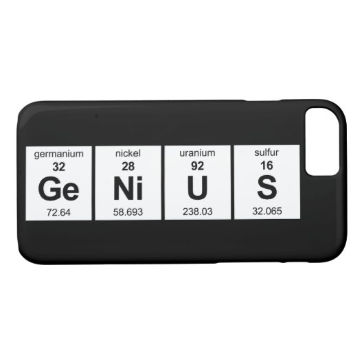GeNiUS Periodieke Tabel Case-Mate iPhone Case (Achterkant (Horizontaal))