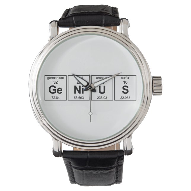 GeNiUS Periodieke Tabel Horloge (Voorkant)