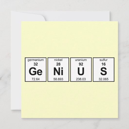 GeNiUS Periodieke Tabel Kaart (Voorkant)