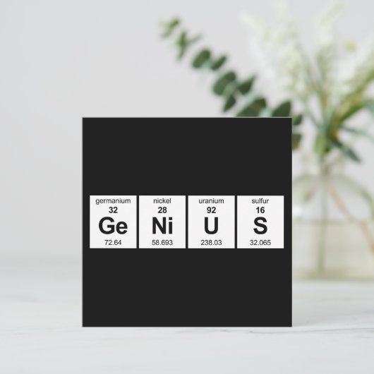 GeNiUS Periodieke Tabel Kaart (Staand voorkant)