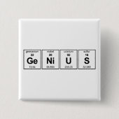 GeNiUS Periodieke Tabel Vierkante Button 5,1 Cm (Voorkant)