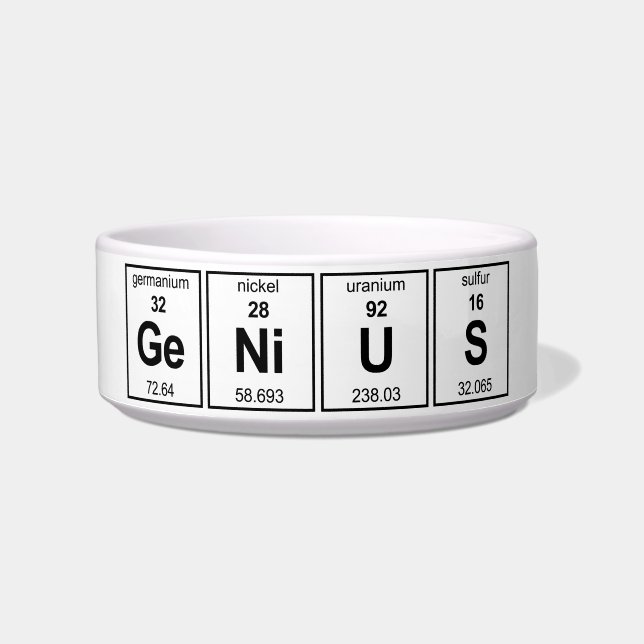 GeNiUS Periodieke Tabel Voerbakje (Voorkant)