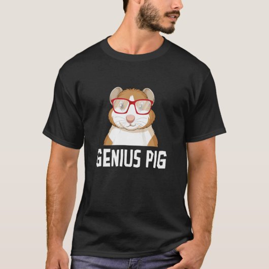 Genius Pig Graphic Guinea Pig Eigenaar Pet Cavy An T-shirt (Voorkant)