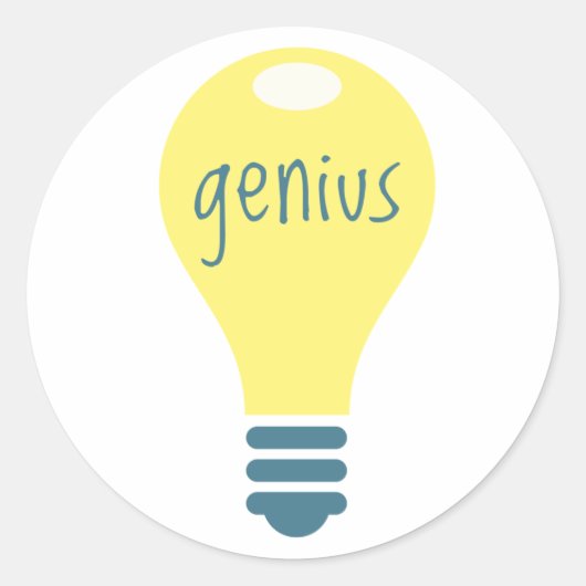 Genius Ronde Sticker (Voorkant)