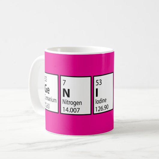 Genius Science Nerd Fun Pink Koffiemok (Voorkant links)