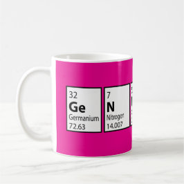 Genius Science Nerd Fun Pink Koffiemok