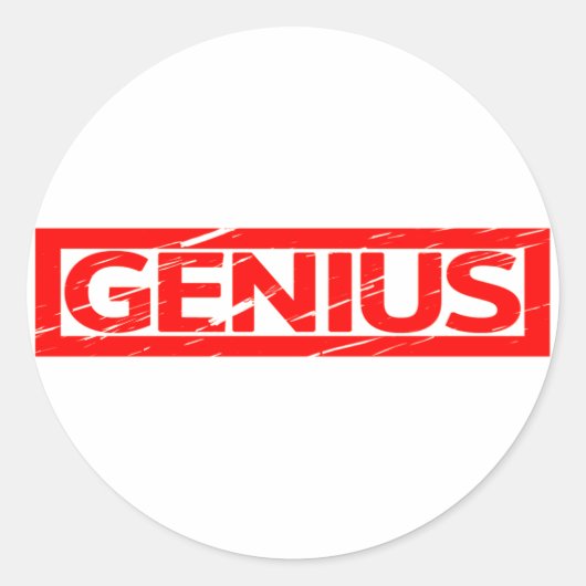 Genius Stamp Ronde Sticker (Voorkant)
