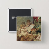 Genius Teaching the Arts, 1761 Vierkante Button 5,1 Cm (Voorkant /achterkant)