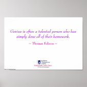 Genius = thuiswerk poster (Voorkant)