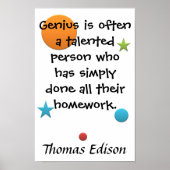 Genius = thuiswerk poster (Voorkant)