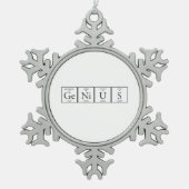 Genius Tin Sneeuwvlok Ornament (Voorkant)