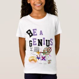 GENIUS Tshirt 4 Meisjes NAAM op de Achterkant