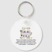 Genius Tweeling Sterrenbeeld Kunst Cadeau Sleutelhanger (Voorkant)