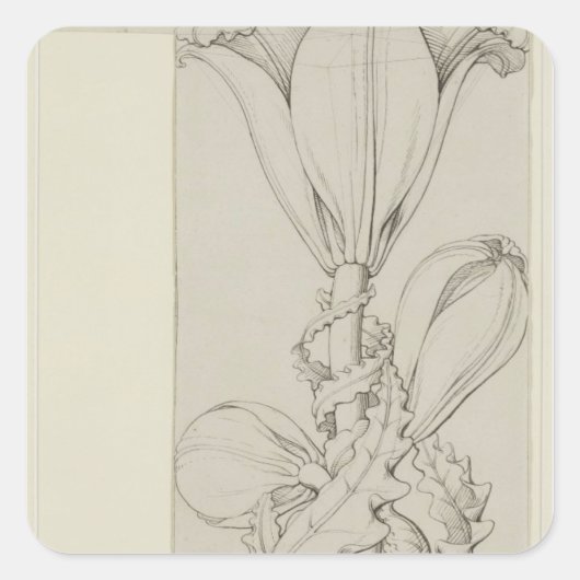 Genius van de Lelie, 1809 Vierkante Sticker (Voorkant)