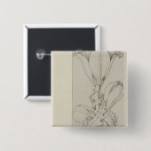 Genius van de Lily, 1809 Vierkante Button 5,1 Cm (Voorkant /achterkant)