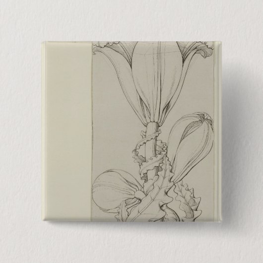 Genius van de Lily, 1809 Vierkante Button 5,1 Cm (Voorkant)