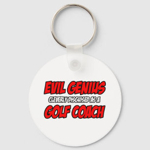 Genius van het aambeeld...Golf Coach Sleutelhanger