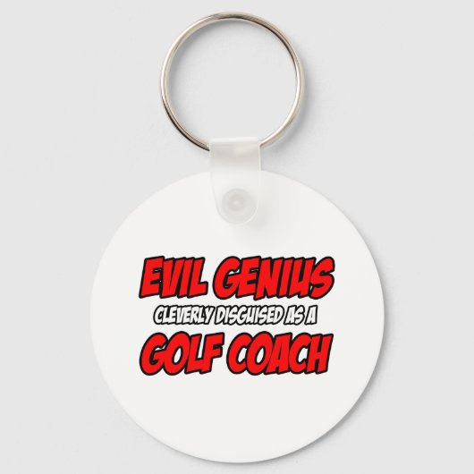 Genius van het aambeeld...Golf Coach Sleutelhanger (Voorkant)