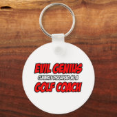 Genius van het aambeeld...Golf Coach Sleutelhanger (Voorkant)