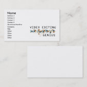 Genius voor videobewerking visitekaartje (Voorkant / Achterkant)