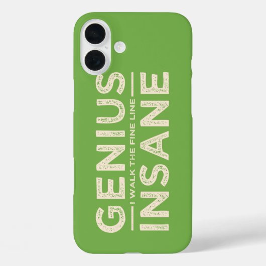GENIUS VS INSANE aangepast Samsung-hoesje Case-Mate iPhone Case (Achterkant)