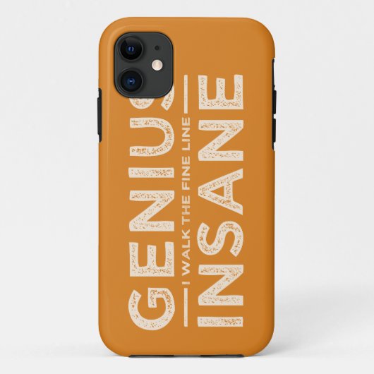 GENIUS VS INSANE aangepaste iPhone case (Achterkant)