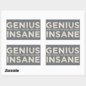GENIUS VS INSANE aangepaste stickers (Vel)