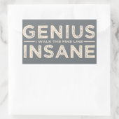GENIUS VS INSANE aangepaste stickers (Tas)