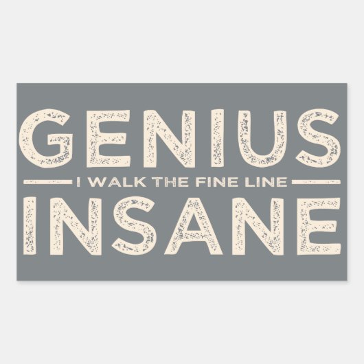 GENIUS VS INSANE aangepaste stickers (Voorkant)