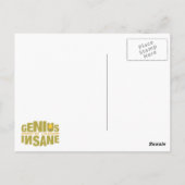 GENIUS VS INSANE Custom briefkaart (Achterkant)
