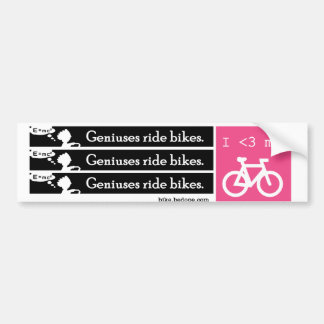 Geniuses Ride Bikes Bumpersticker